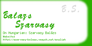 balazs szarvasy business card
